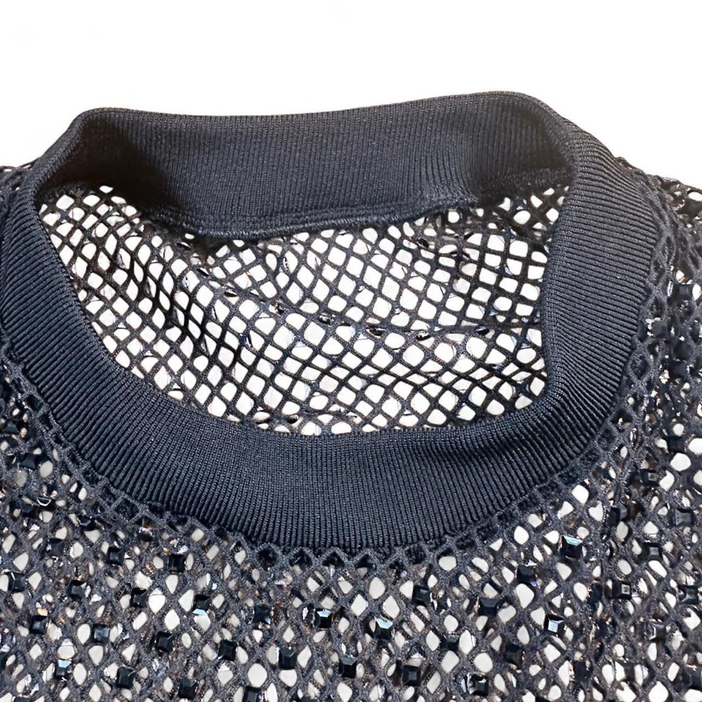 Ralph Lauren Purple Label Women’s Brewer Embellished Mesh Blouse - Picture 4 of 7